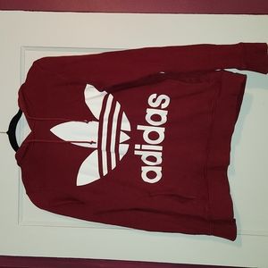 Women's Burgundy Adidas Hoodie